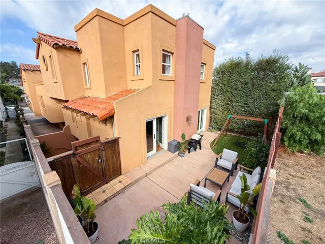 Back of Townhome With Private Back Yard
