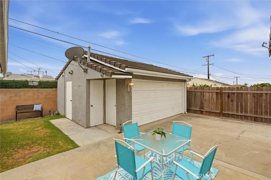2 car garage with additional storage.