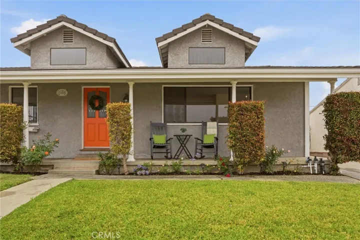 Covered front porch.