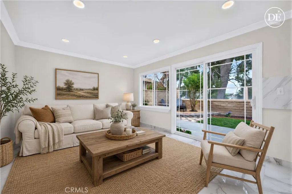 Virtually staged family room
