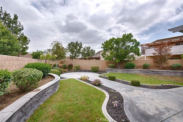 View of back yard from left side