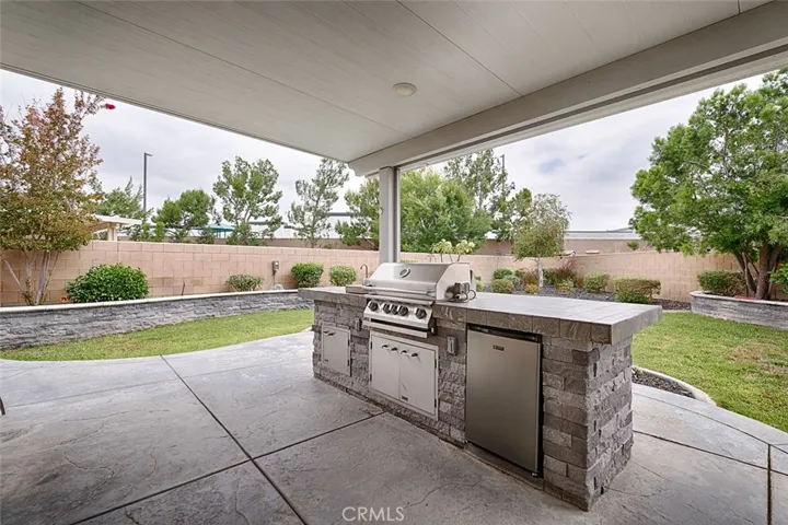 Covered patio with built-in BBQ