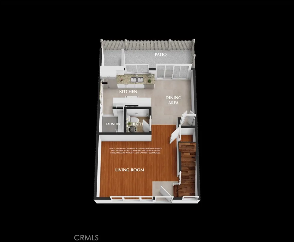 Ground Level 3D Floor Plan