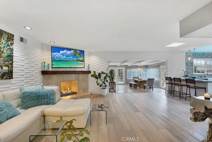 Living room fireplace