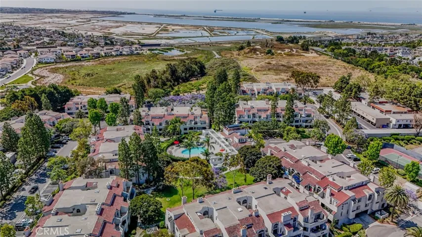 aerial view of Cabo Del Mar and Bolsa Chica Wetlands and Huntington Beach