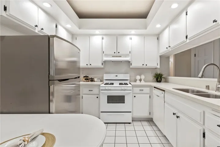 Kitchen with recessed lighting