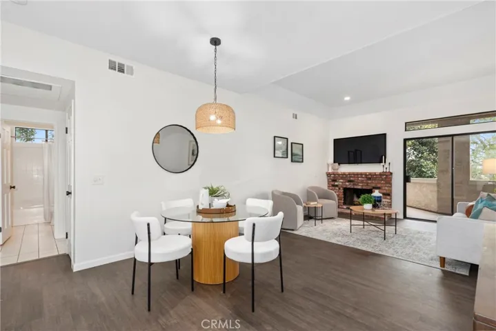 Living room, dining and hallway