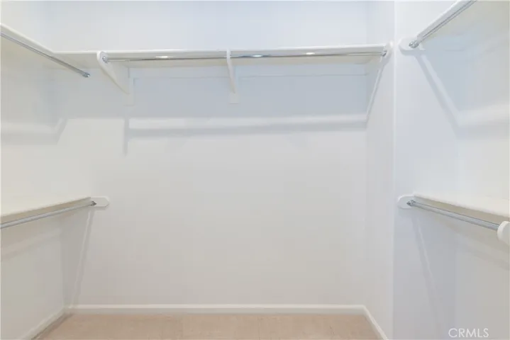 Master bedroom walk in closet