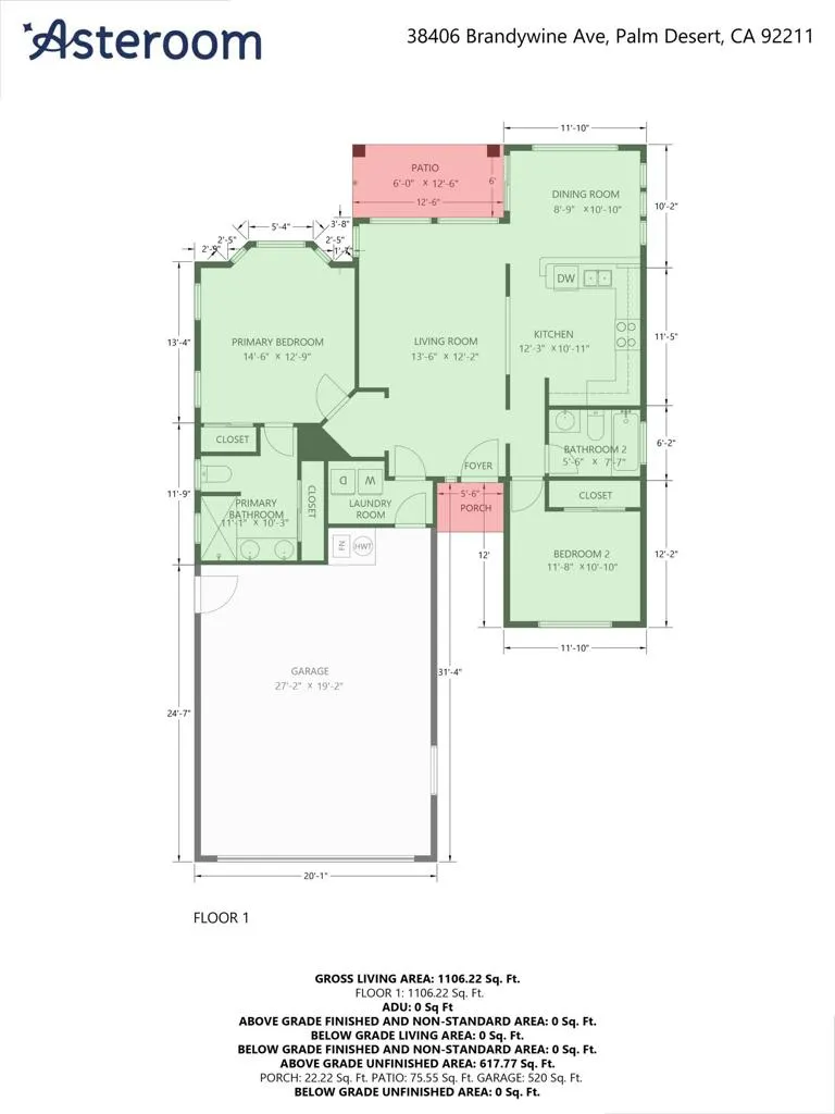 Floor Plan 38406 Brandywine Avenue Palm