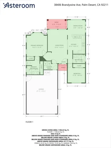 Floor Plan 38406 Brandywine Avenue Palm
