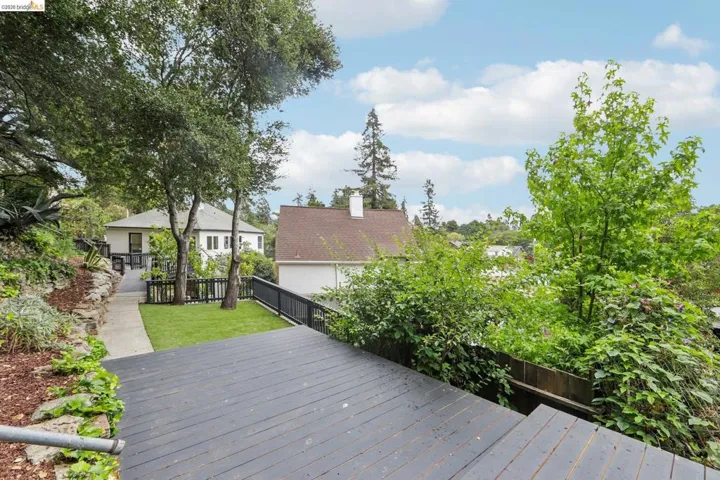 Multi-level outdoor decking and stairs