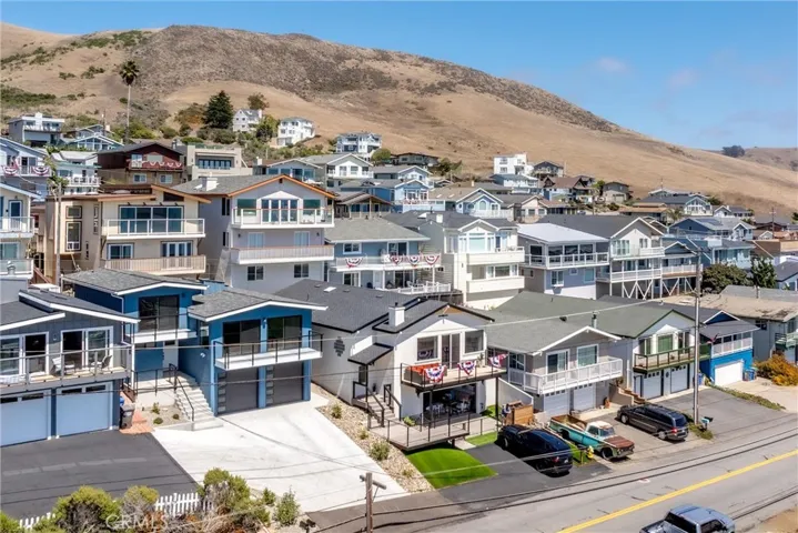 Aerial frontal view of property