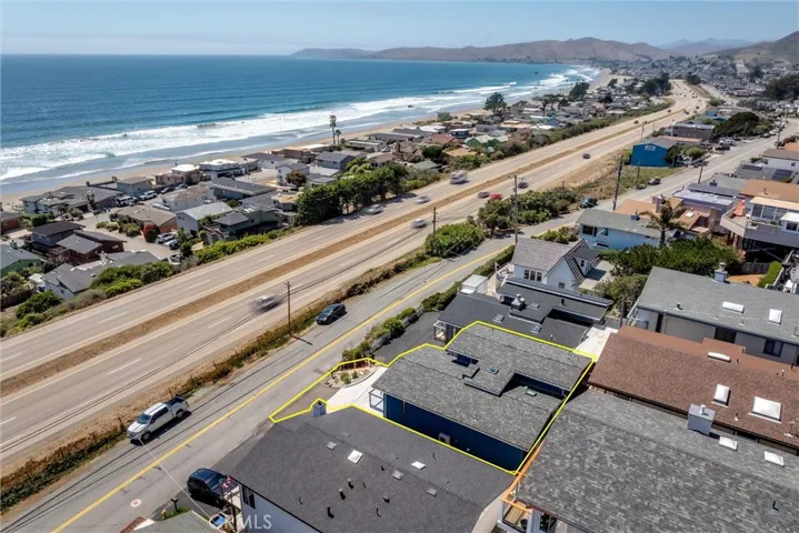 Property faces west - an aerial view.