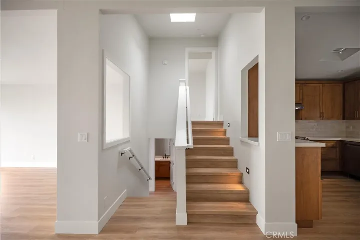 Stairways between the 3 levels