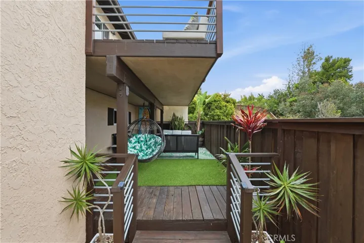 The deck above or the covered patio below. There is a space for all seasons.