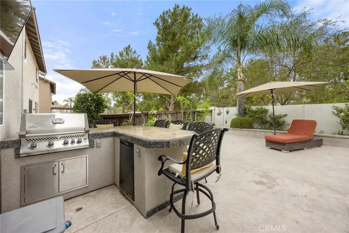 Another view of the built-in BBQ area.