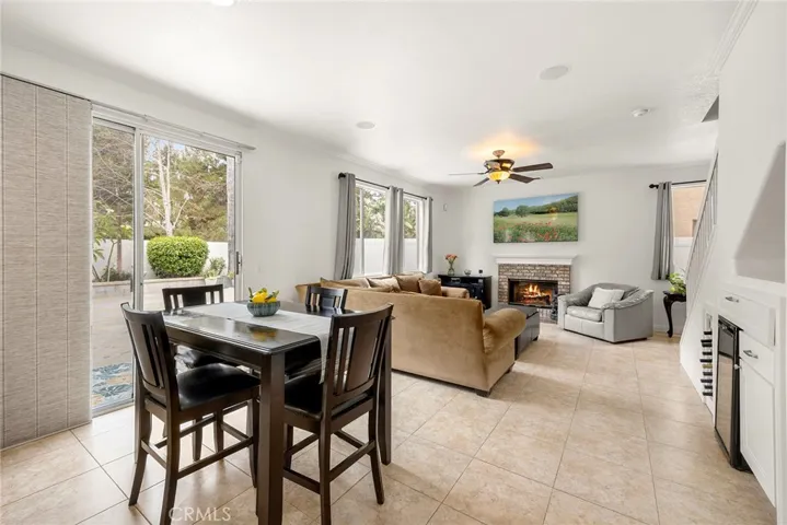 Another view of the dining and living room area.