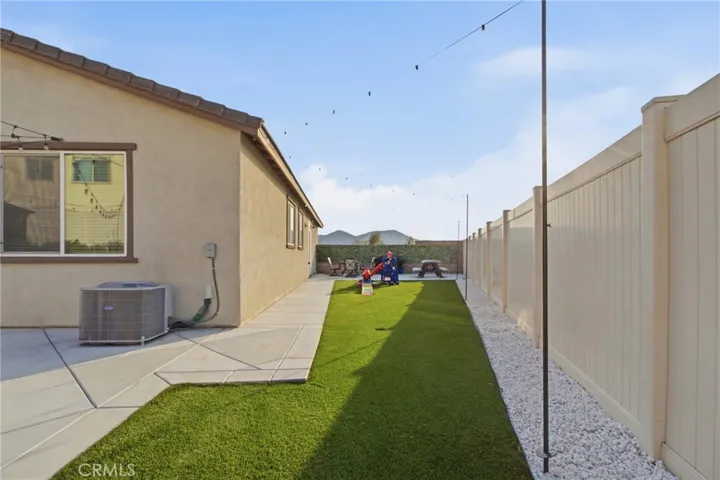 Side yard w/artificial grass