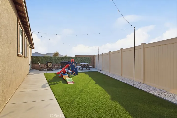 Side yard w/artificial grass
