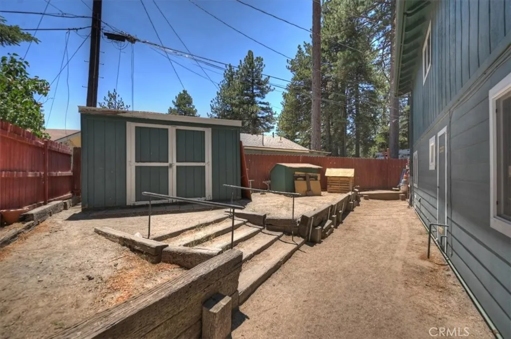 Fenced back yard