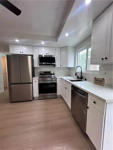 Refrigerator, range, dishwasher, microwave