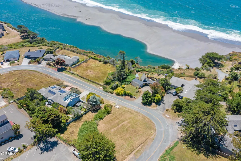 drone aerial lot with Gualala river