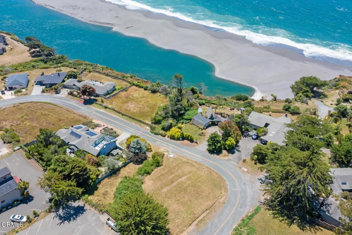 drone aerial lot with Gualala river