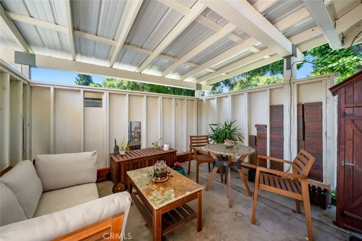 Covered, private patio