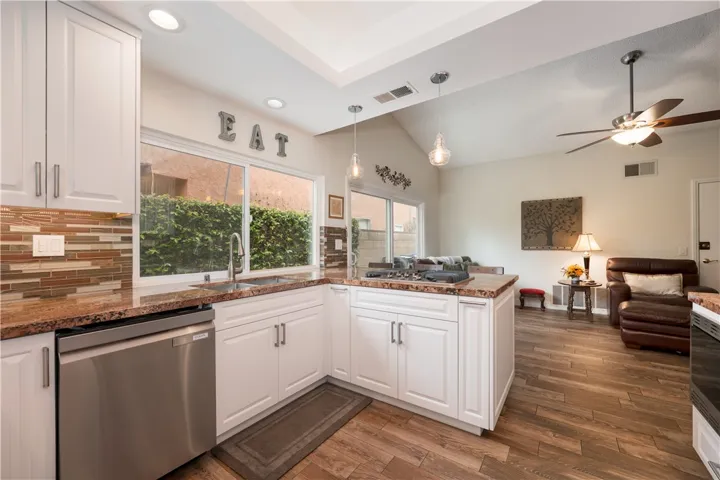 Beautiful updated kitchen opens to family room