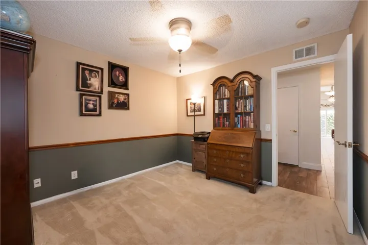 Each room has a ceiling fan light ans nice closet