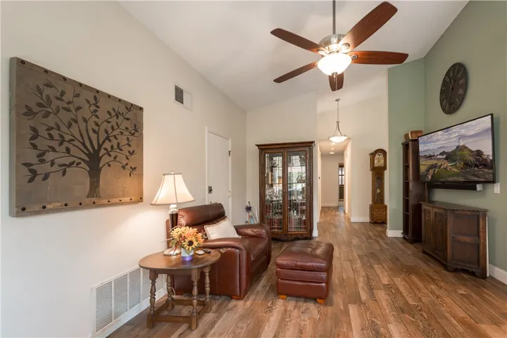 Vaulted ceilings adds to the sense of openness