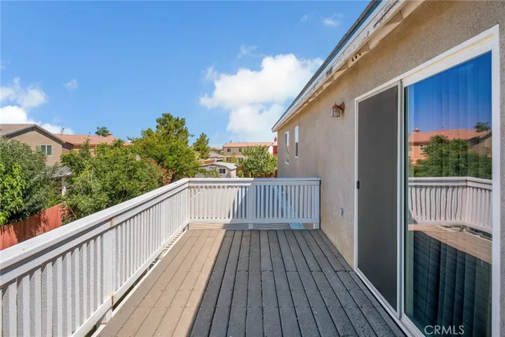 balcony located off primary bedroom