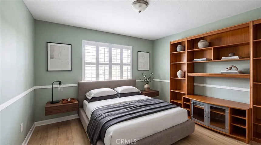 Virtually staged room.