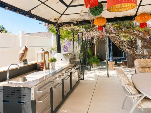 bbq grill and refrigerator