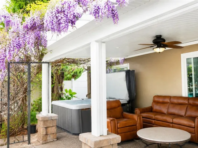 two covered patios
