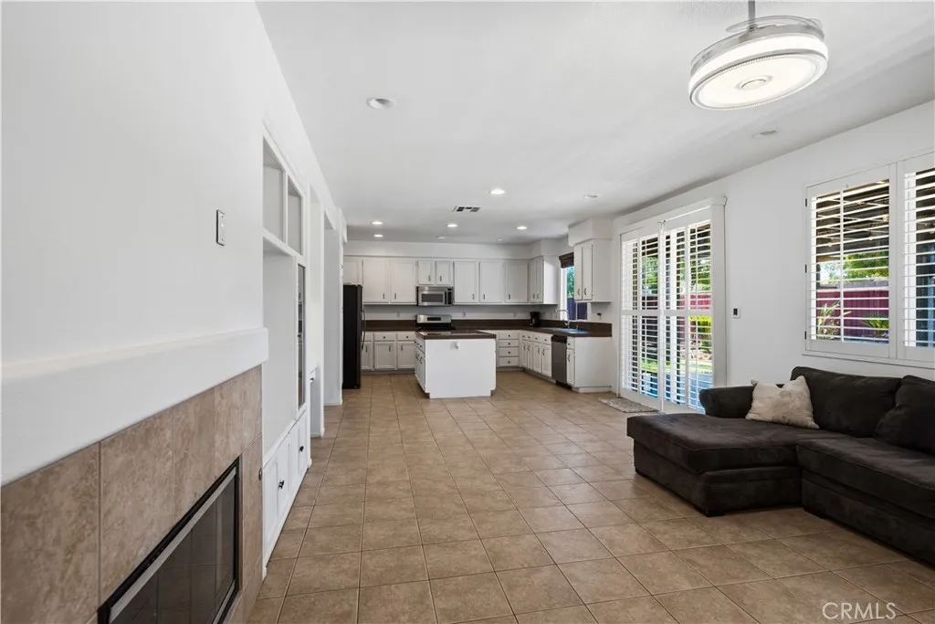 Living room and kitchen
