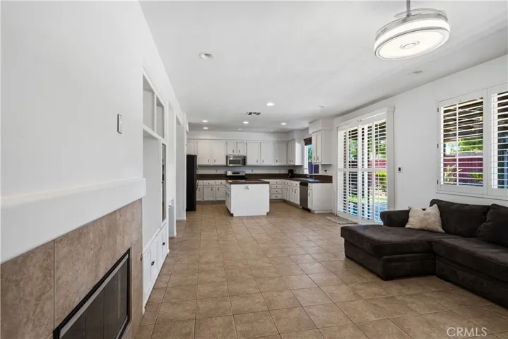 Living room and kitchen