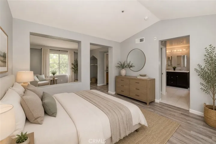 Primary bedroom - virtually staged.