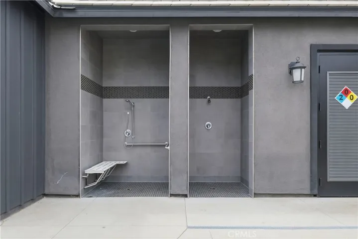 Community pool outdoor showers