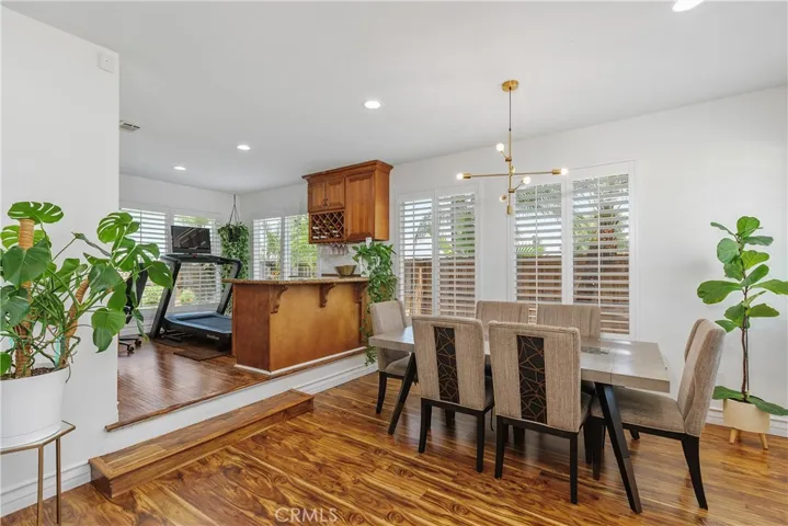 Dining area looking into bonus area