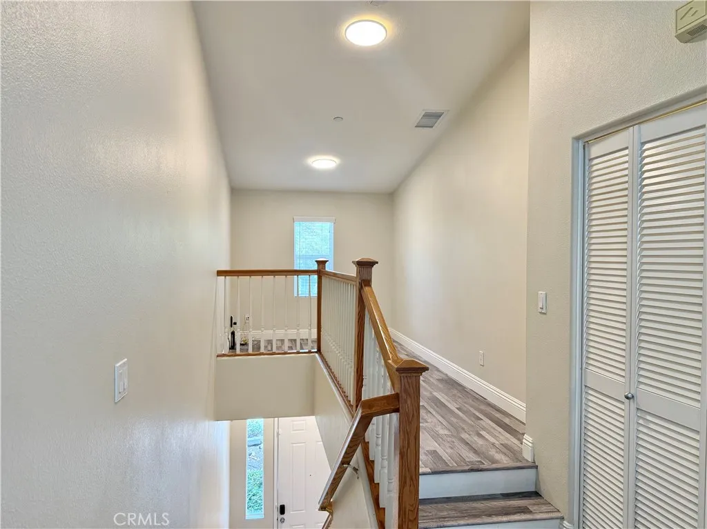 Laundry closet near loft
