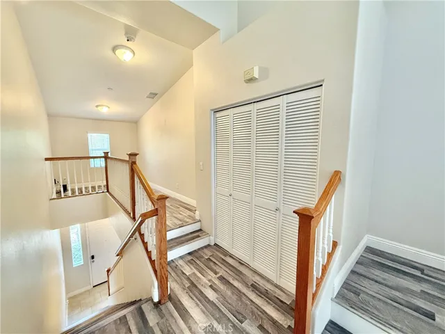 Laundry closet near loft