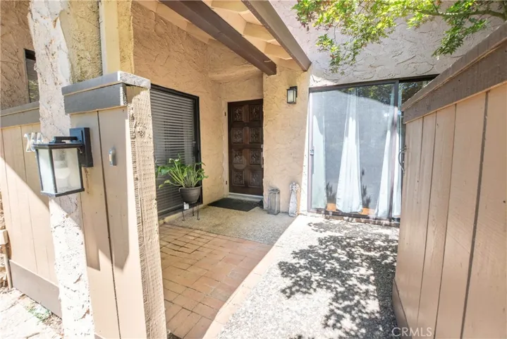 front patio off living room.