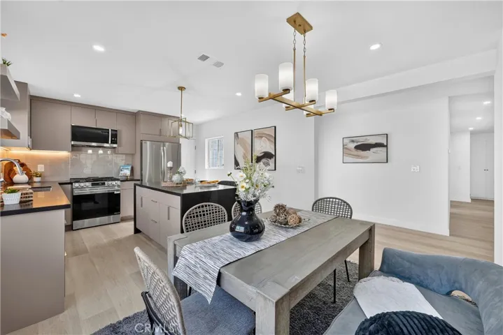 Spacious dining area with natural light