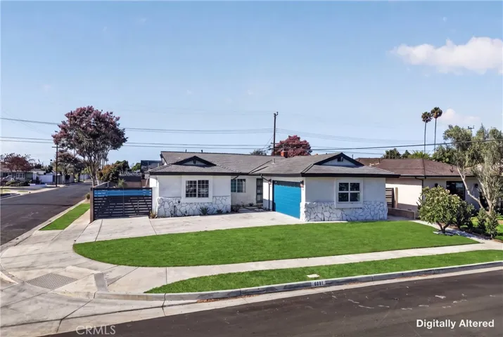 New landscaping with clean curb appeal
