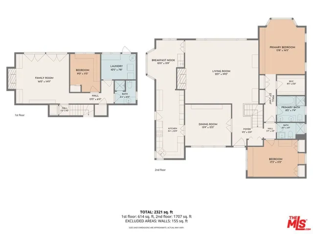 Floor plan dimensions are appr