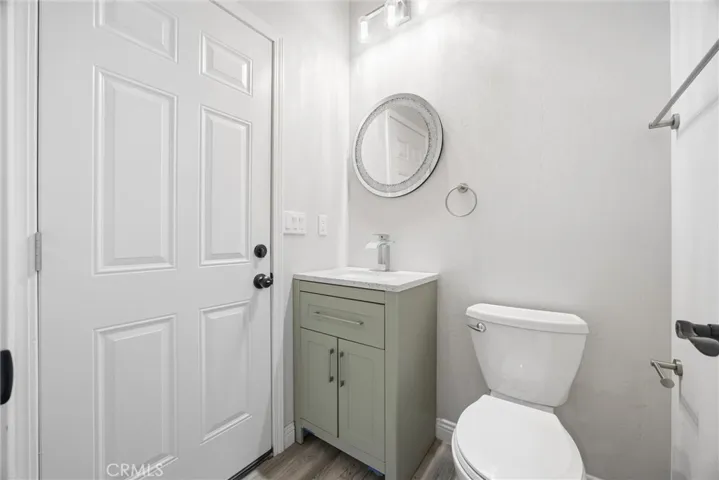 Half bath goes out to patio