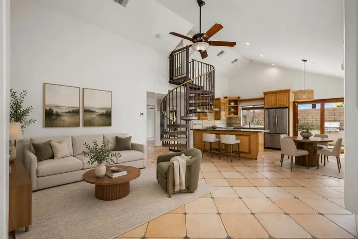 olive ct living room staged