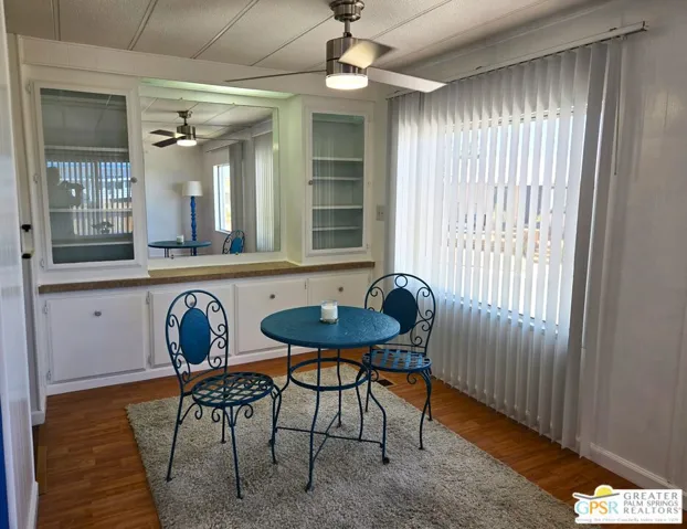 Dining Area With Fan Chandelie