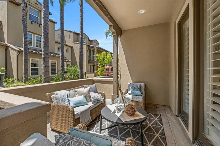 Inviting patio outside of downstairs bedroom